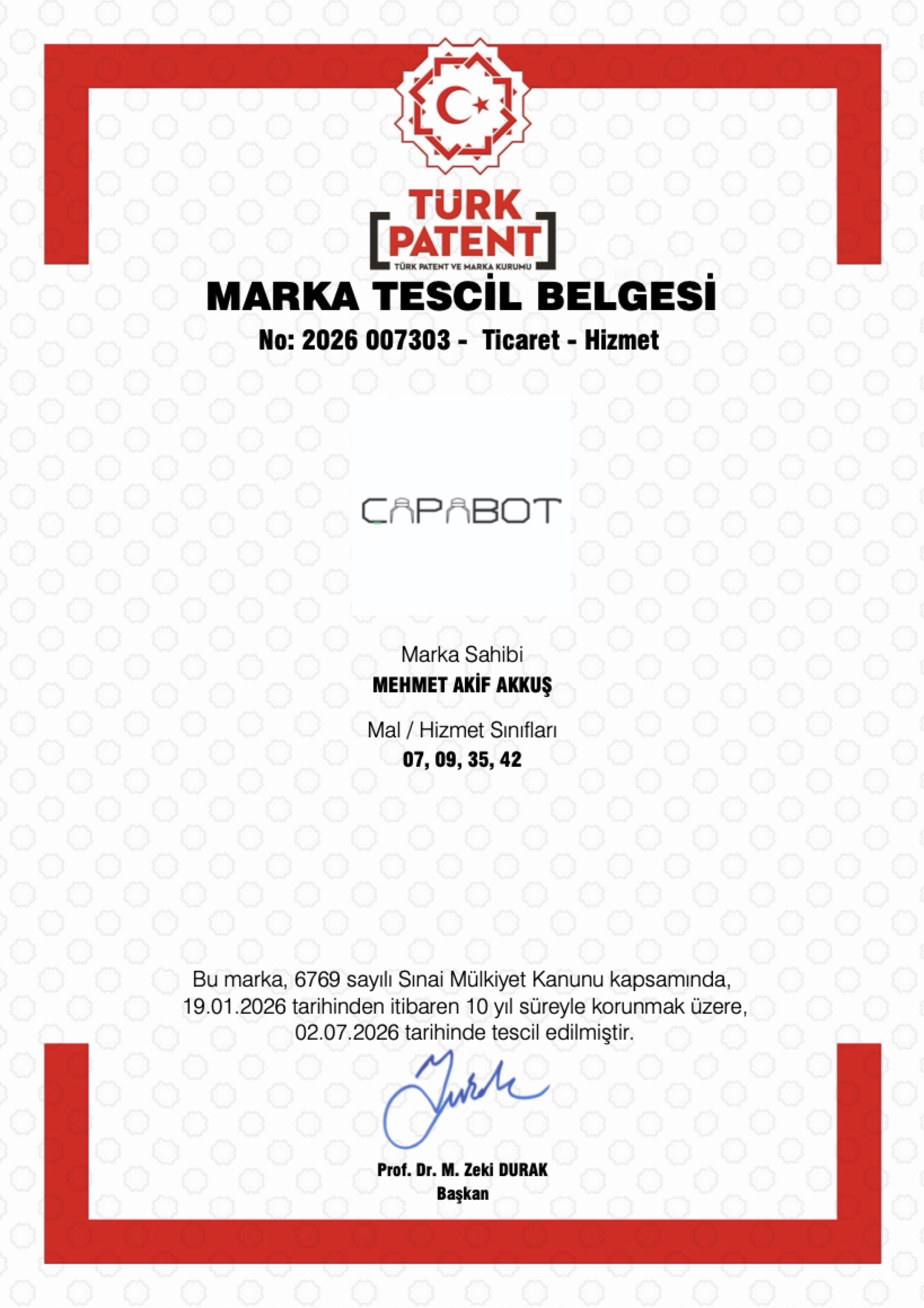 Trademark Registration Certificate - Certificate